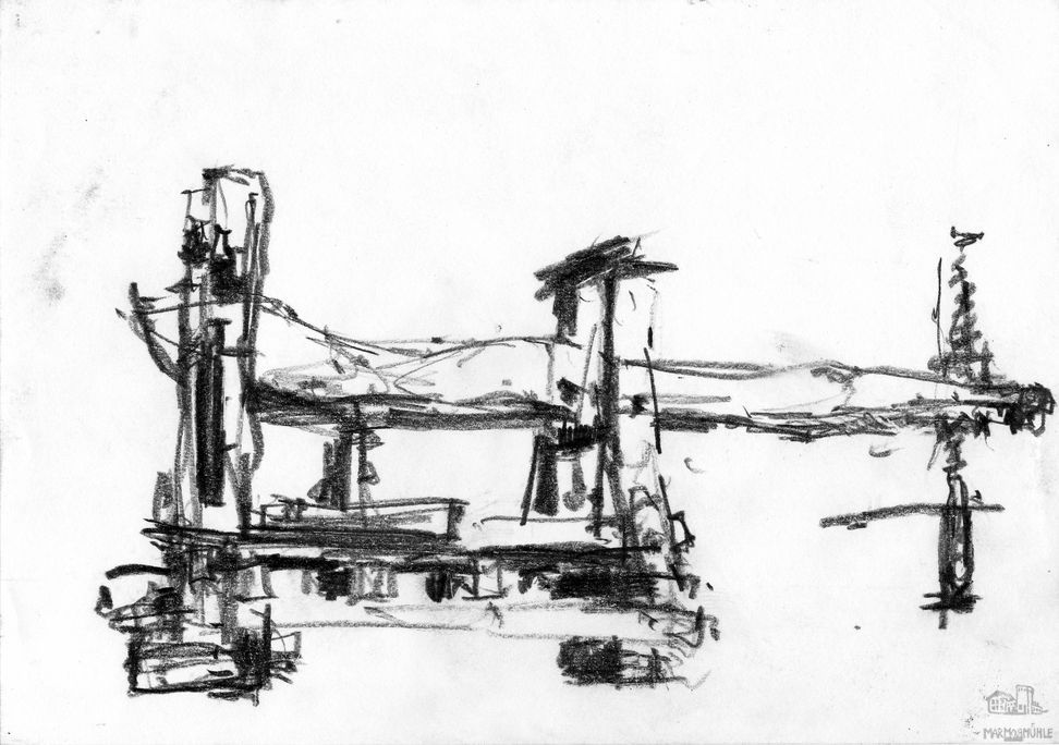 Rando Moricca - Weinpresse - Zeichnung